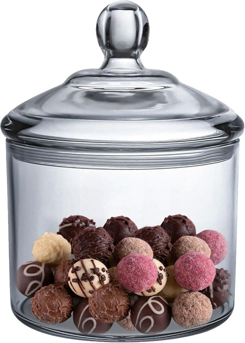 Cookie Jar, Clear Acrylic Airtight Candy Dish with Lid for Nuts, 40 OZ