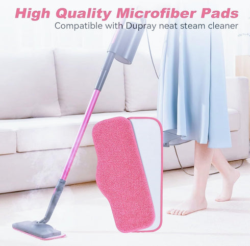 5 Pack Sgizoku Steam Mop Pads for Schenley Steam Mop Cleaner and Dupray Neat Steam Cleaner - Washable Reusable Wet