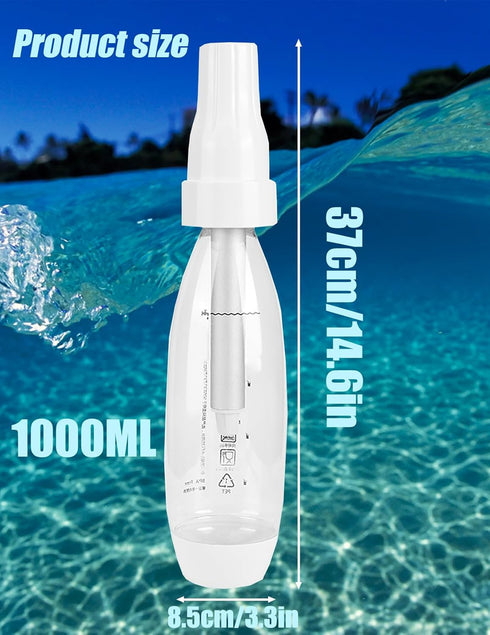 34 Oz CO2 Portable Soda Maker Machine Sparkling Water Maker for Home Travel Instant Carbonation Cartridges Not Included