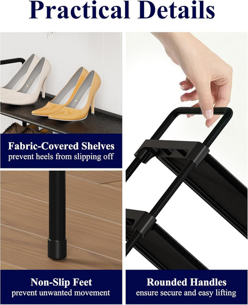 Closet, Closet 36.1" 2 Kitsure Shoe Rack for Shoe Organizer for Front Door Entrance, Stackable Shoe Shelf, Detachable