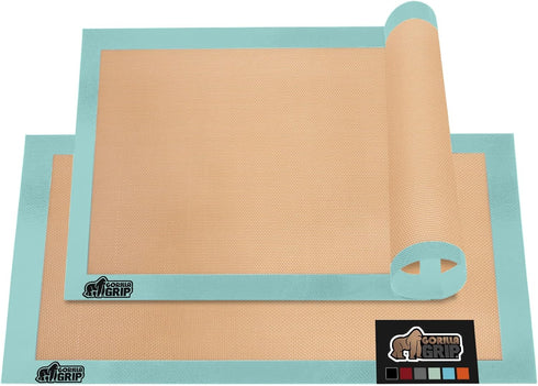 Gorilla Grip Reusable Silicone Baking Mat - 2 Pack BPA-Free Nonstick Liner for Oven Cookie Sheets