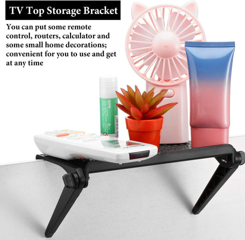 3 2-leg Supplies(8.5 4.5 Inches) Jetec Pieces Screen Top Shelf TV Top Storage Bracket Adjustable Monitor Shelf