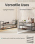 2-Tier 12-15 11.8 36.2 14.6 Inches, ULSA12BK SONGMICS Shoe Rack, Shoe Organizer, Metal Storage Shelf, Upright or Upside