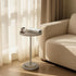 OMTIVORLEX Drink Table, Small Pedestal Side Tables for Small Spaces, Wood Round Martini Table for Outdoor, Living Room