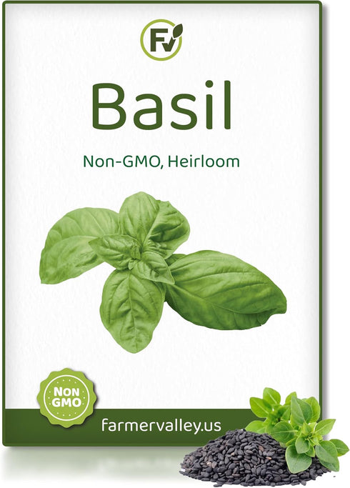 Basil Seeds for Planting Home Garden Herbs - Individual Pack of 550+