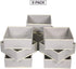 DIOMMELL Foldable Cloth Storage Box Organizer, Fabric Baskets Bins Containers Divider for Clothes, Set of 9 Grey
