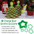 KAISHANE 10pcs 3D Christmas Tree Cookie Cutter Set, Star Cookie Cutters for XMAS Decoration and Gift Cookie Tower