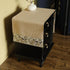 LAVSHOME Room(Beige,43.3" Lx15.7 Embroidered Nightstand Cover Cloth.Anti-Slip End Table Cover Cloth for Bedroom,Square
