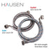 Hausen 48-Inch Stainless Steel Washing Machine Connector, 4 Feet Elbow Supply Line, 1-Pack