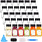 Moretoes 36pcs 4oz Juice Bottles, Small Plastic Bottles with Caps, Reusable Clear