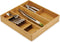 Joseph Joseph DrawerStore Compact Utensil Organizer for Kitchen Drawer, Silverware Flatware Tray, Large, Bamboo