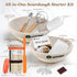 2 9 Inch 24 Oz Sourdough Bread Baking Supplies, Sourdough Starter Kit, Round Banneton Bread Proofing Basket with Glass