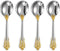KEAWELL Gorgeous Round Soup Spoon Set of 4, 18/10 Stainless Steel, Luxury Bouillon Spoon