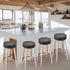 Set 2, 12-15 Inch FUANGUI Bar Stool Covers Round of Waterproof PU Seat Covers With Elastic Bands, Chair Covers Washable