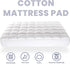 SLEEP ZONE Cotton Mattress Pad, Extra Long Twin College Dorm Bedding, Soft Fluffy Mattress Topper, Machine Washable