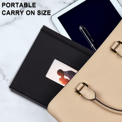 Vienrose Instax Mini Photo Album Book, Holds 208 Pictures 2x3 for Fujifilm Instax Mini Cameras, Kpop Photocard Black