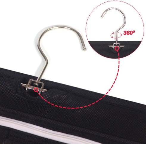 DIOMMELL Hanging Jewelry Organizer, 47 Pockets with Zipper for Earrings Necklace Bracelet Ring Accessory Storage Bag
