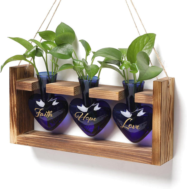 Plant Terrarium Propagation Stations Faith Hope Love Hydroponics Home Garden Decoration Gift