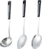 3-Piece Stainless Steel Serving Spoons Set - Slotted Spoon, Serving Spoon, Perforated Spoon, Kitchen Utensils