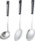 3-Piece Stainless Steel Serving Spoons Set - Slotted Spoon, Serving Spoon, Perforated Spoon, Kitchen Utensils
