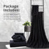8 Set |2 Sheet,2 4 600GSM Set Piece Bathroom Towel Black Oversized Large Bath Towels Hand Towels and Washcloths| Ultra