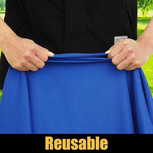 Smiry Rectangle Picnic Table Cloth, Waterproof Elastic Fitted Tablecloths for 8 Foot Tables, Washable Polyester Cover
