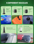 Mini Air Pump Portable, Camping Gear Must Haves, Rechargeable Air Pump for Inflate Deflate with Camping Lights