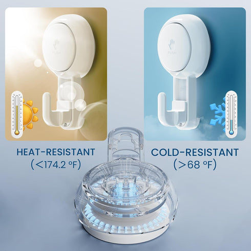 TAILI 4 Pack Suction Towel Hook for Bathroom, Damage-Free Hanging Hooks for Inside Shower Wall, Powerful Vacuum Suction
