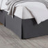 Nestl Dark Gray Bed Skirt Queen Size - 14 Inch Drop, Pleated Microfiber Hotel Quality