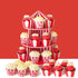 Popcorn Cupcake Wrappers, Red and White Striped, Set of 48 for Circus Party Supplies and Celebrations