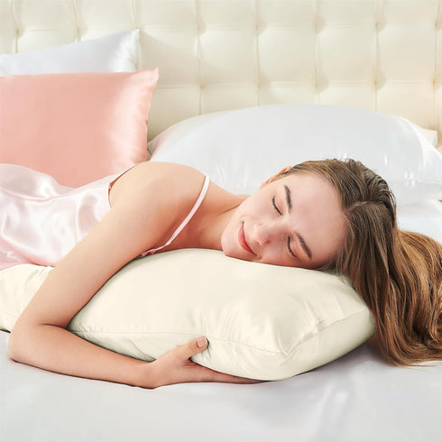 BEDELITE Satin Body Pillow Cover - Super Soft Cooling Pillowcase for Hair and Skin, Breathable Silky Full Long