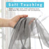 OWENIE Short Gray Sheer Curtains 36 Inches, 2 Panels Set for Kitchen Tiers and Bathroom Windows