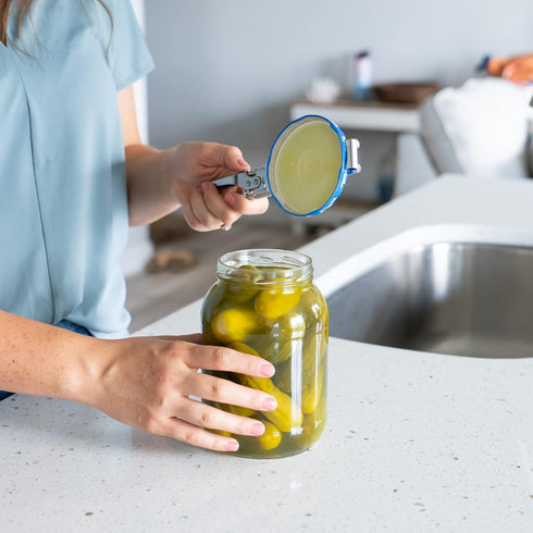 Oleex Jar Opener for Weak Hands (x2) with Keychain Bottle Cap Opener, Easy Seniors Arthritis, Kids Openers, Kitchen