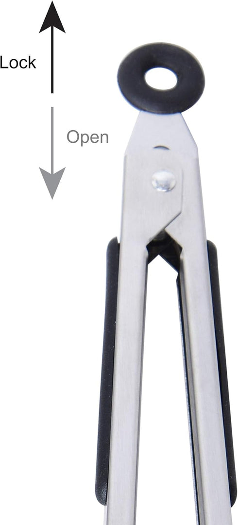 Farberware Classic Mini Nylon Tipped Tongs, Set of 2, Black