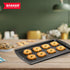 Bakken Swiss Cookie Sheet 3 Piece Set, Non-Stick Stackable Baking Pans with Gray Deluxe Ceramic Coating, Dishwasher Safe