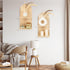 2 Bedroom(2 Geetery Pcs Boho Wall Shelf Arch Wooden Floating Shelves Mid Century Rainbow Wall Shelf Hanging Holder