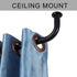 Room Darkening Curtain Rod, Wrap Around Design, Extra-Thick 1-Inch Diameter Extendable Metal Rod Set for Blackout