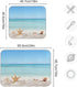 Summer Starfish Dish Drying Mats, Seashells Beach Theme for Kitchen Counter Sink, 16x18 Inch