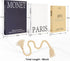 Set 3 Aesthetic Decorative Books for Home Decor w. Wood Bead - of Linen Fake Books for Decoration, Coffee Table Book