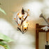 15x7.5x3.5, Zingz & Thingz Beauty in The Petals Collection Floral Lily Tealight Candle Wall Sconce, Amber Lilies
