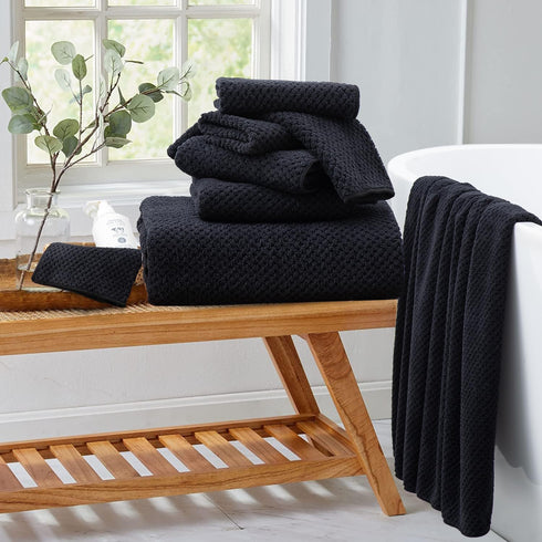 8 Set |2 Sheet,2 4 600GSM Set Piece Bathroom Towel Black Oversized Large Bath Towels Hand Towels and Washcloths| Ultra