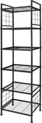 GIOTORENT 6-Wire Metal Storage Shelf, Pantry Rack for Laundry, Kitchen, Bathroom Organizer - Black