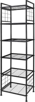 GIOTORENT 6-Wire Metal Storage Shelf, Pantry Rack for Laundry, Kitchen, Bathroom Organizer - Black