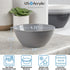 US Acrylic Unbreakable 28 oz. Plastic Stackable Cereal Bowls, Set of 8 in Grey Colors, BPA-Free