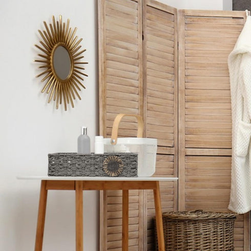 Toilet Paper Basket for Tank Top Bathroom, Organizing Storage Tray for Counter Bathroom Organizer
