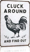 Smilelife Funny Chicken Gifts Chicken Cluck Around and Find Out Tin Sign