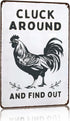 Smilelife Funny Chicken Gifts Chicken Cluck Around and Find Out Tin Sign
