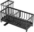 Generic Kitchen Sink Caddy Organizer, Black Metal Storage Rack with Adjustable Dividers, 9.25