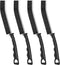 4TH Multi-Purpose Hard Bristle Cleaning Brush - Deep Reach Gap Tool for Household Use, 4 Pcs in Black