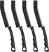 4TH Multi-Purpose Hard Bristle Cleaning Brush - Deep Reach Gap Tool for Household Use, 4 Pcs in Black